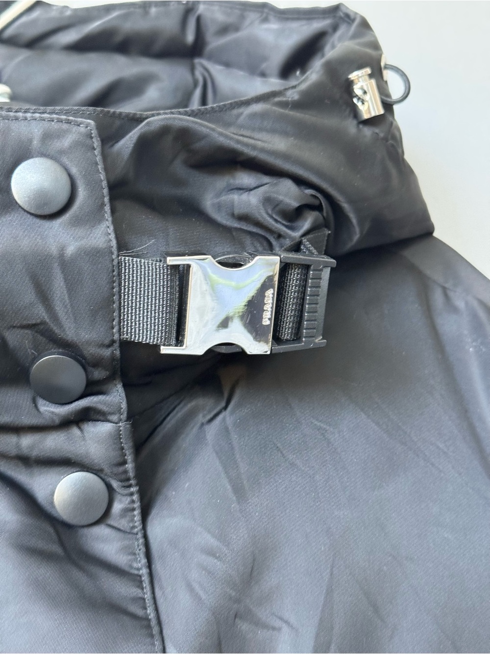 Prada Re-Nylon Goose Down Hooded Parka with Iconic Triangle Chest Pocket Size 38 - Picture 7 of 15